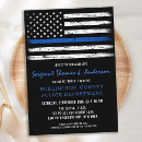 Search for thin blue line invitations Police officer