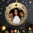 Search for golden christmas tree decorations Snowflake