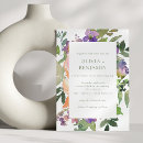 Search for orange and purple wedding invitations Watercolor
