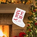 Search for merry and bright christmas stockings Red