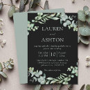 Search for black and sage wedding invitations Modern