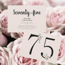 Search for rose 75th birthday invitations Simple