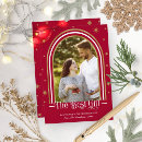 Search for seasonal pregnancy announcement cards Red