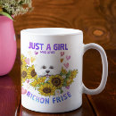 Search for girl with dog mugs For her