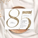 Search for gold 85th birthday invitations Simple