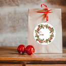 Search for green holly leaf stickers Xmas