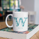 Search for monogram letter w mugs Typography