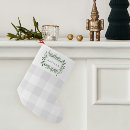 Search for lettering christmas stockings Buffalo plaid