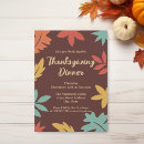 Search for elegant thanksgiving invitations Autumn leaves