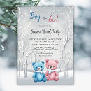 Search for snow gender reveal invitations He or she