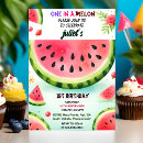 Search for one in a melon 1st birthday invitations Tropical