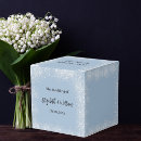 Search for dusty blue wedding favour boxes Reception