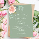 Search for sage blush wedding invitations Eucalyptus