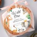 Search for wild one safari animals birthday stickers Kids