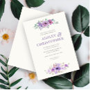 Search for lavender bouquet wedding invitations Trendy