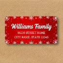 Search for red and white snowflakes return address labels Elegant