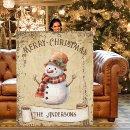 Search for vintage christmas blankets Snowman