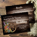 Search for country wagon wheel wedding invitations Vintage
