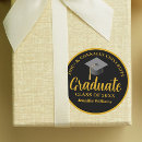 Search for black and gold graduation stickers College