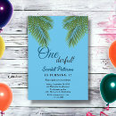 Search for palm leaves birthday invitations Tropical