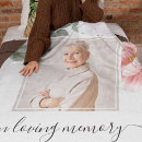 Search for in loving memory blankets Celebration of life