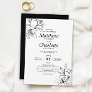 Search for lily wedding invitations Black and white