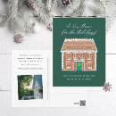 Search for moving announcement christmas postcards Gingerbread house