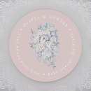 Search for floral address stickers Bride and groom
