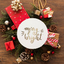 Search for festive gold stickers Merry and bright