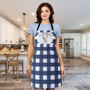 Search for blue plaid pattern aprons Blue and white
