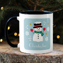 Search for blue snowman mugs Modern