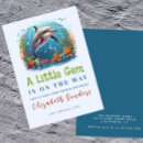 Search for underwater baby shower invitations Dolphin