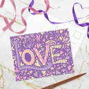 Search for purple heart postcards Pastel colours
