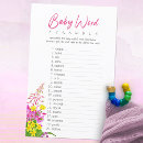 Search for word scramble baby shower games Wildflower