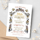 Search for golden wedding anniversary invitations Elegant