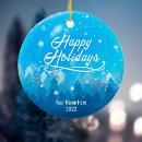 Search for snowing christmas tree decorations Blue