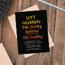 Search for scary halloween invitations Orange and black