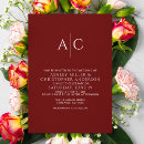 Search for crimson red wedding invitations Modern