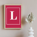 Search for monogram initials posters Pink