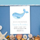 Search for whale invitations Watercolor