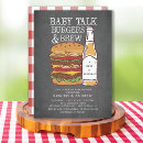 Search for burgers beer baby invitations Chalkboard