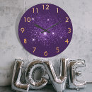 Search for purple glitter clocks Glamourous