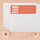 Search for retro typography return address labels Groovy