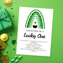 Search for lucky one birthday invitations Lucky little shamrock