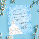 Search for winter wonderland quinceanera invitations Blue