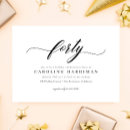 Search for black and white 40th birthday invitations Elegant