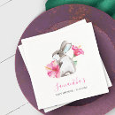 Search for watercolor bunny napkins Pink
