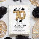 Search for 70th birthday invitations balloons