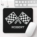 Search for race car mousepads Chequered flag