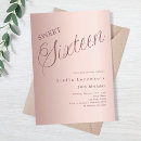 Search for typography sweet 16 invitations Unique